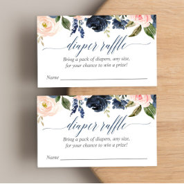 tarjetas de raffle de pañales para bebé de la duch