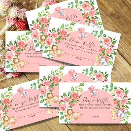 Tarjetas de Raffles de Baby Shower para pañales de