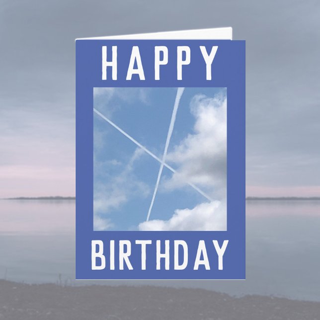 Tarjetas de rastros de aviones forman un Saltire e (Subido por el creador)