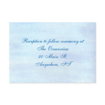 Tarjetas de Recepción "Acuarela Azul"