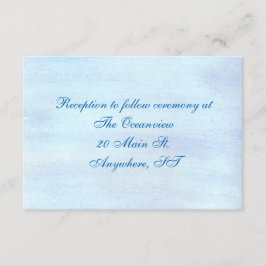 Tarjetas de recepción "Blue Watercolor"