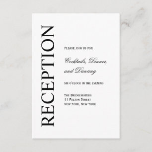 Tarjetas de recepción contemporáneas