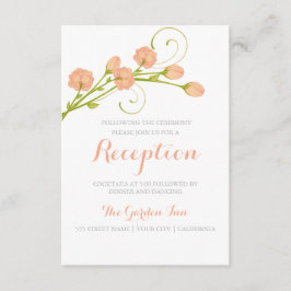 Tarjetas de Recepción Coral Garden Roses