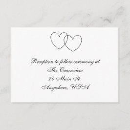 Tarjetas de Recepción "Corazones Entrelazados"