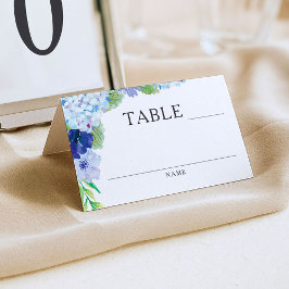 Tarjetas de recepción de boda Blue Hydrangea