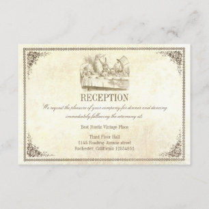 Tarjetas de recepción de boda de Alicia en el país