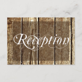 Tarjetas de recepción de boda de madera de granero