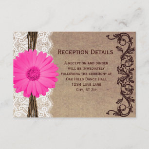Tarjetas de recepción de boda de margarita Gerber 