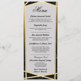 Tarjetas de recepción de boda de mármol negro con