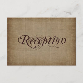 Tarjetas de Recepción de Boda de Papel Rústico Vin