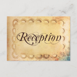 Tarjetas de Recepción de Boda de Papel Rústico Vin