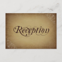 Tarjetas de Recepción de Boda de Papel Rústico Vin