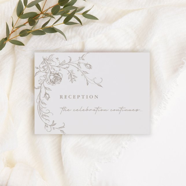 Tarjetas de Recepción de Boda Elegantes Vintage Se (Subido por el creador)