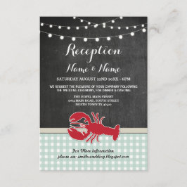 Tarjetas de recepción de boda Langostinos Hervidos