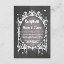 Tarjetas de recepción de boda rústicas con marco g