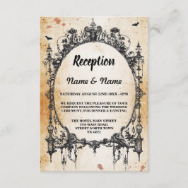 Tarjetas de recepción de boda rústicas con marco g