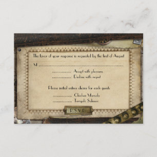 Tarjetas de Recepción de Boda Victoriana Steampunk