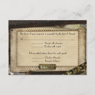Tarjetas de Recepción de Boda Victoriana Steampunk