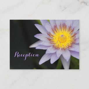 Tarjetas de recepción de bodas con flores Purple L