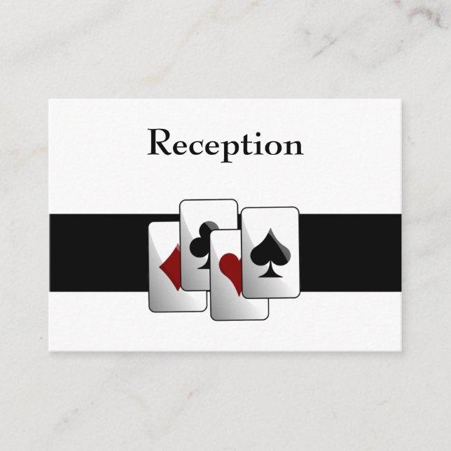 Tarjetas de recepción de bodas de Las Vegas (Anverso)