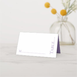 Tarjetas de recepción de bodas de lavanda minimali