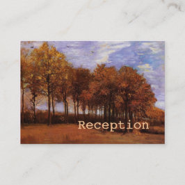 Tarjetas de recepción de bodas para bodas de otoño