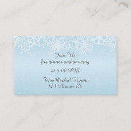 Tarjetas de recepción de copos de nieve para invie