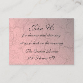 Tarjetas de recepción de Damasco Rosa Grunge