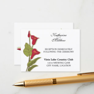 Tarjetas de Recepción de Elegante Cala en Magenta