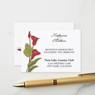 Tarjetas de Recepción de Elegante Cala en Magenta