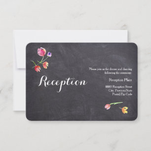 Tarjetas de Recepción de Flores en Acuarela de Piz