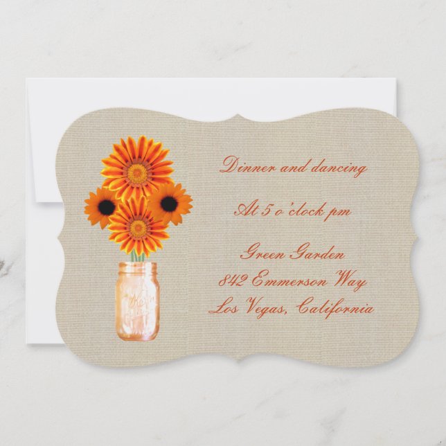 Tarjetas de Recepción de Frascos de Naranja Rústic (Anverso)