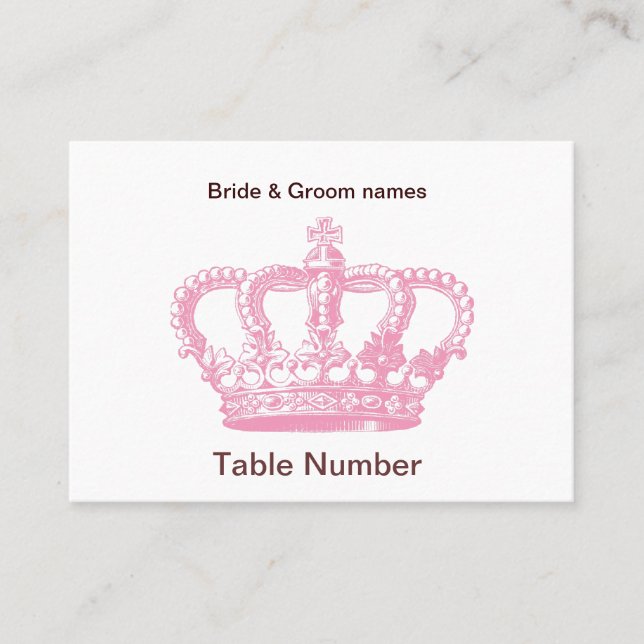 Tarjetas de recepción de la corona rosa (Anverso)
