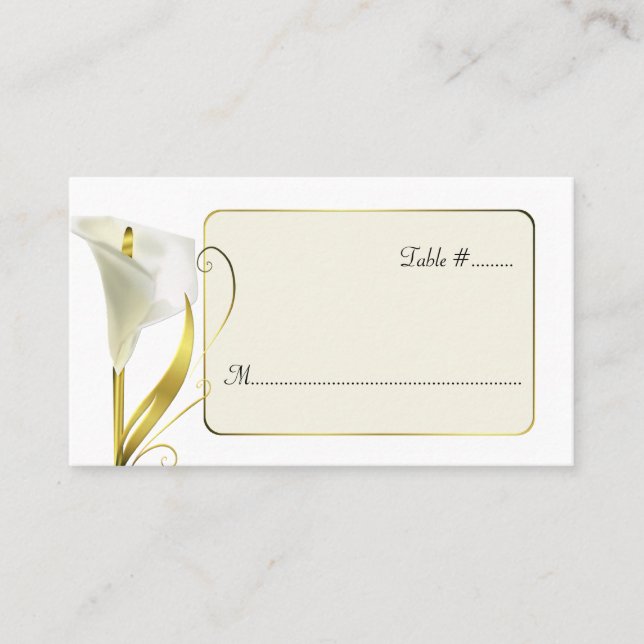 Tarjetas de recepción de la elegante casa Lily Wed (Anverso)