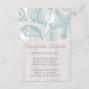 Tarjetas de Recepción de Madera Blanqueada con Con