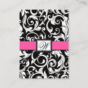 Tarjetas de recepción de matrimonio Damask en colo