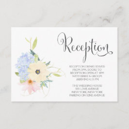 Tarjetas de recepción de nubes florales de primave