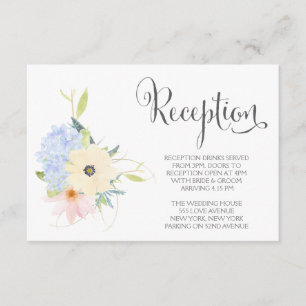 Tarjetas de recepción de nubes florales de primave