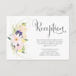 Tarjetas de recepción de nubes florales de primave
