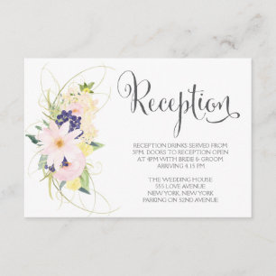 Tarjetas de recepción de nubes florales de primave