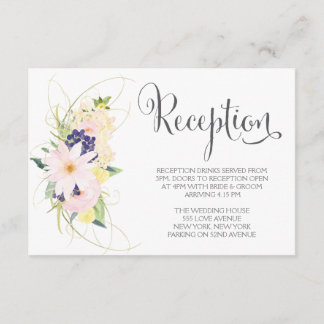 Tarjetas de recepción de nubes florales de primave