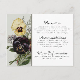 Tarjetas de recepción de Pansy de época