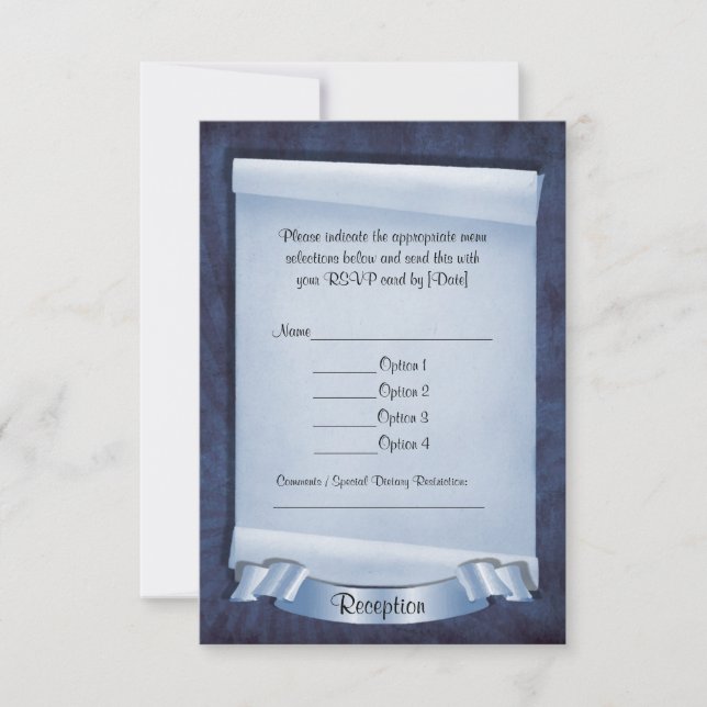 Tarjetas de recepción de Personalizados de la cere (Anverso)