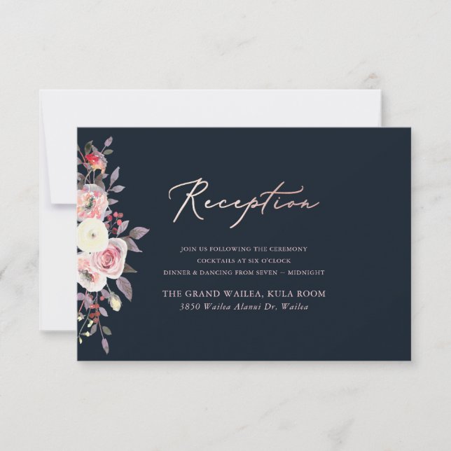 TARJETAS DE RECEPCIÓN DE ROSAS PASTEL de PixDezine (Anverso)