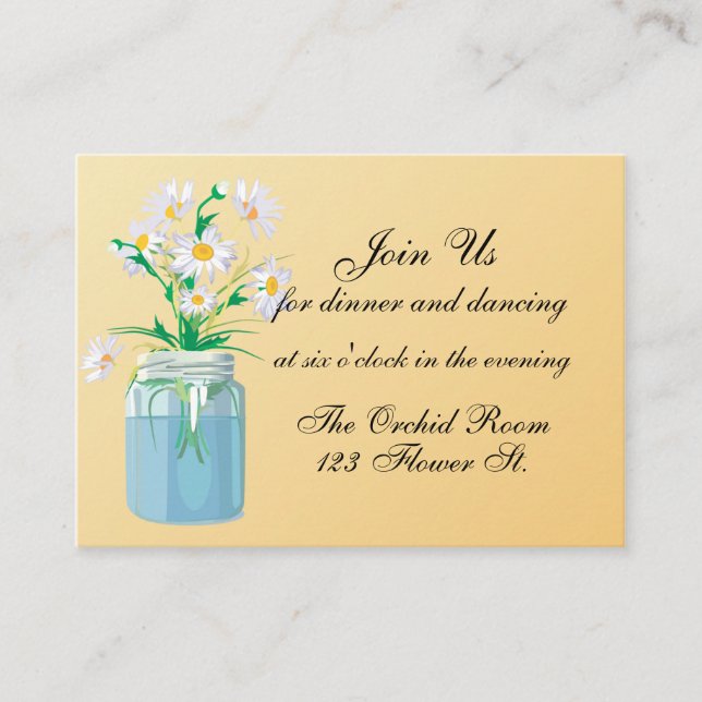 Tarjetas de recepción de Summer Daisies (Anverso)