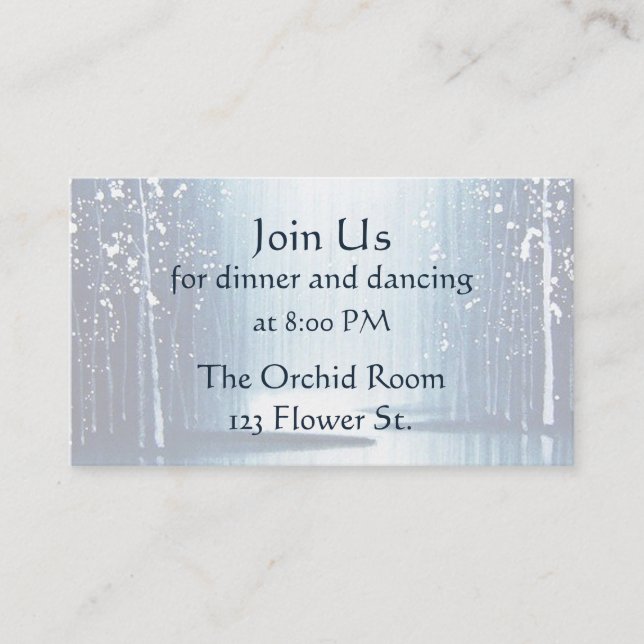 Tarjetas de recepción de Winter Egrets (Anverso)