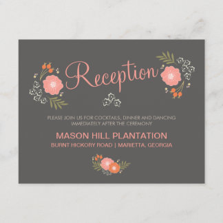 Tarjetas de Recepción Florales Rústicas