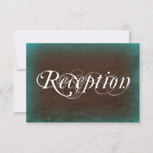 Tarjetas de Recepción Marrones Turquesa de Campo R