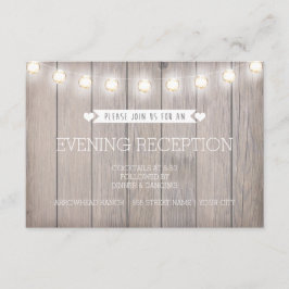 TARJETAS DE RECEPCIÓN NOCTURNAS RÚSTICAS - PERSONA