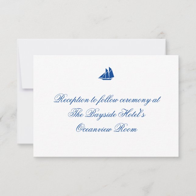 Tarjetas de recepción "On the Sea" (Anverso)